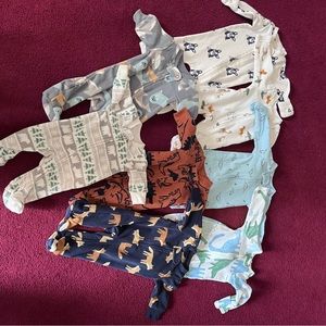 8 pairs of preemie footie pajamas